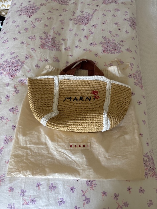 Marni Handbags - Marni small macrame shopper tote